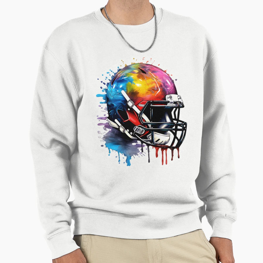 Football Helmet Sweatshirt - Trendy Graphic for Adults - T-Shirt, Sweatshirt, Hoodie