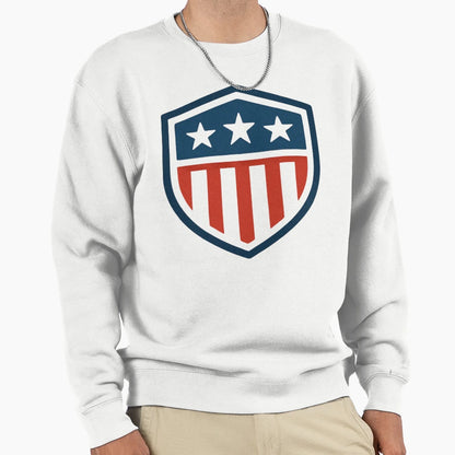 American Patriot Shield Sports Sweatshirt - Casual Everyday Wear Men Women - T-Shirt, Sweatshirt, Hoodie
