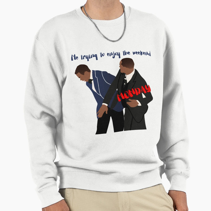 Will Smith Slaps Chris Rock Per My Sweatshirt - Custom Art Print Men Women - T-Shirt, Sweatshirt, Hoodie