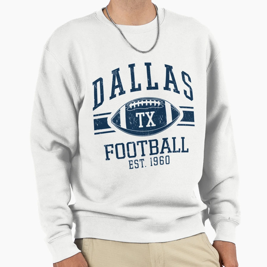 Distressed Dallas Cowboys Football Sweatshirt - Streetwear Style Unisex - T-Shirt, Sweatshirt, Hoodie