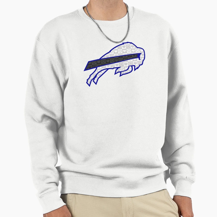 B Mafia Buffalove Wh Bk Bl Sweatshirt - Minimalist Print for Adults - T-Shirt, Sweatshirt, Hoodie