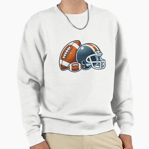 Copy Football Ball And Helmet Sweatshirt - Casual Everyday Wear for Adults - T-Shirt, Sweatshirt, Hoodie