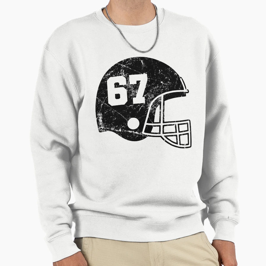 6 7 Football Helmet Sweatshirt - Aesthetic Graphic Men Women - T-Shirt, Sweatshirt, Hoodie