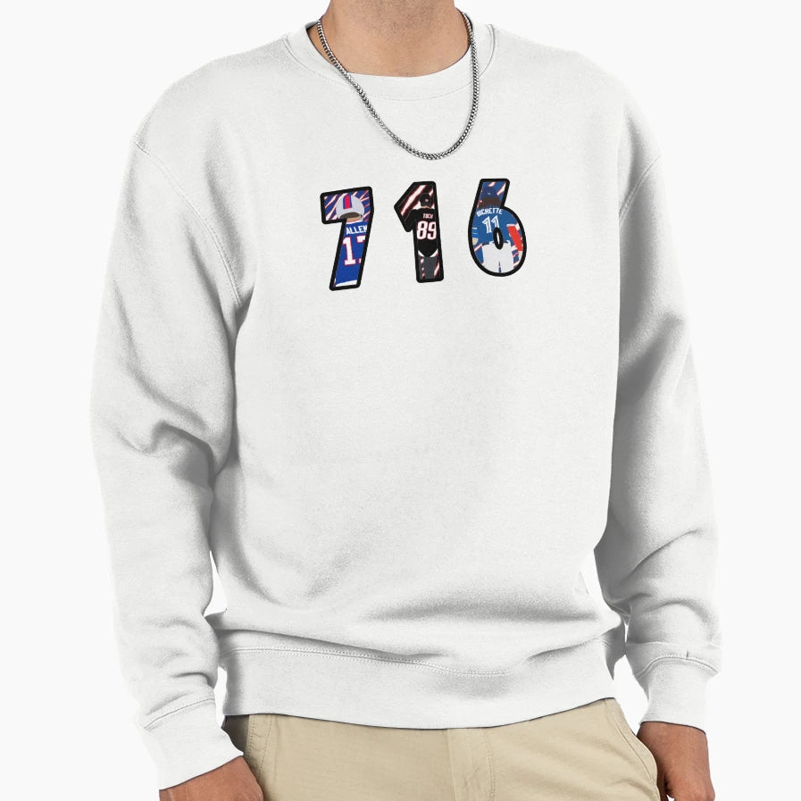 Buffalo 716 Sweatshirt - Casual Everyday Wear Unisex - T-Shirt, Sweatshirt, Hoodie