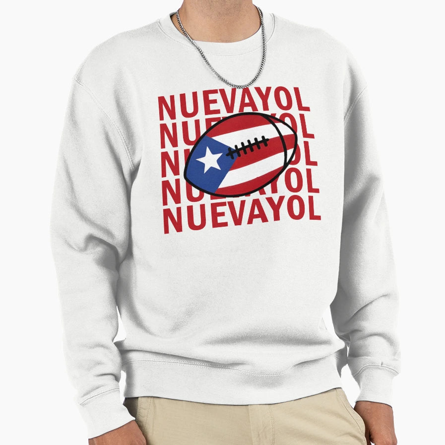 Nuevayol Puerto Rican Football Sweatshirt - Custom Art Print for Adults - T-Shirt, Sweatshirt, Hoodie