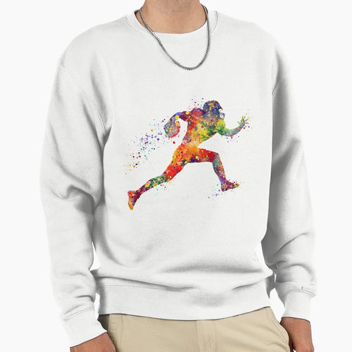 American Football Player Sports Sweatshirt - Aesthetic Graphic Men Women - T-Shirt, Sweatshirt, Hoodie