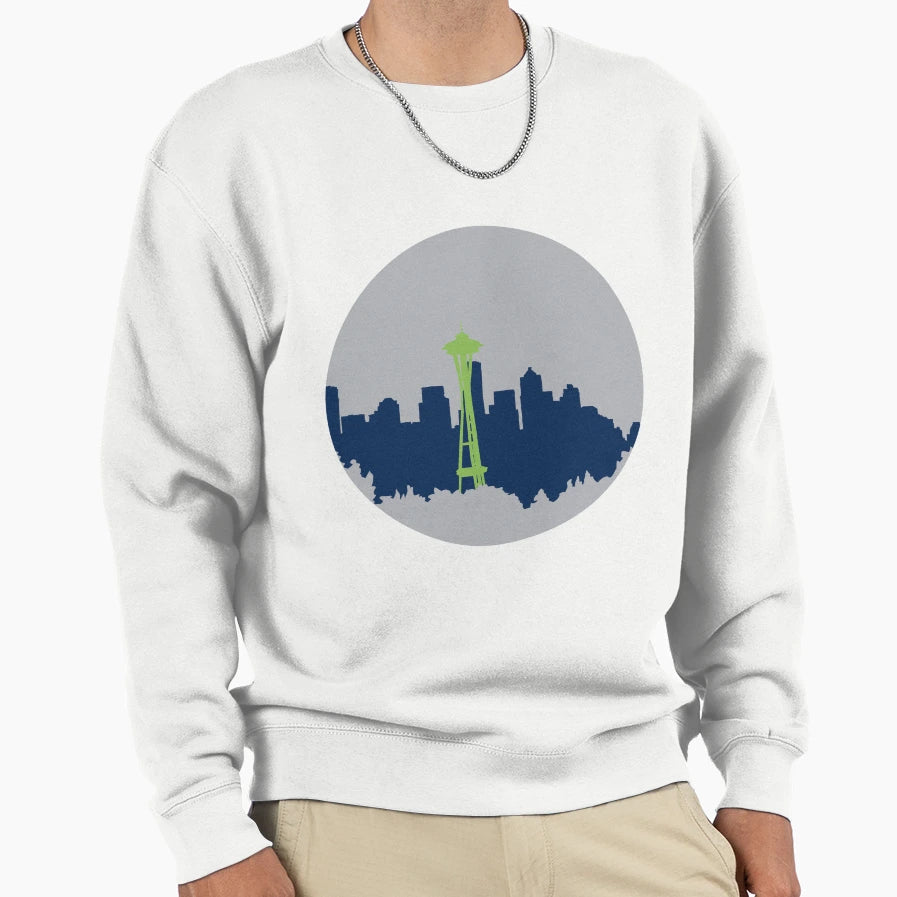 Seattle Logo Sweatshirt - Minimalist Print for Adults - T-Shirt, Sweatshirt, Hoodie