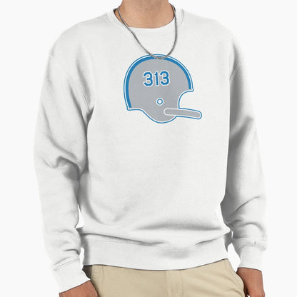Detroit Lions 313 Helmet Sweatshirt - Custom Art Print Unisex - T-Shirt, Sweatshirt, Hoodie