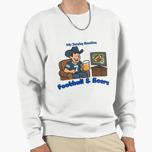 Dallas Cowboys Sunday Routine T-Shirt - Custom Art Print Men Women - T-Shirt, Sweatshirt, Hoodie