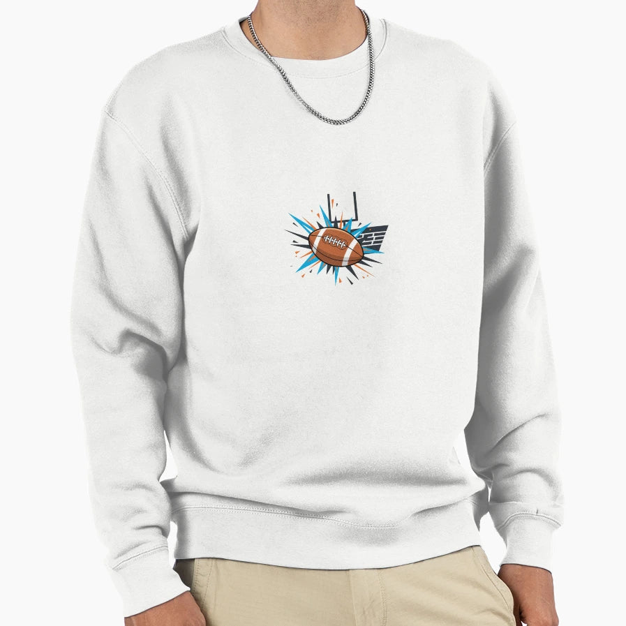 Cartoon Football Simple Gridiron Doodle Sweatshirt - Graphic Print Unisex - T-Shirt, Sweatshirt, Hoodie