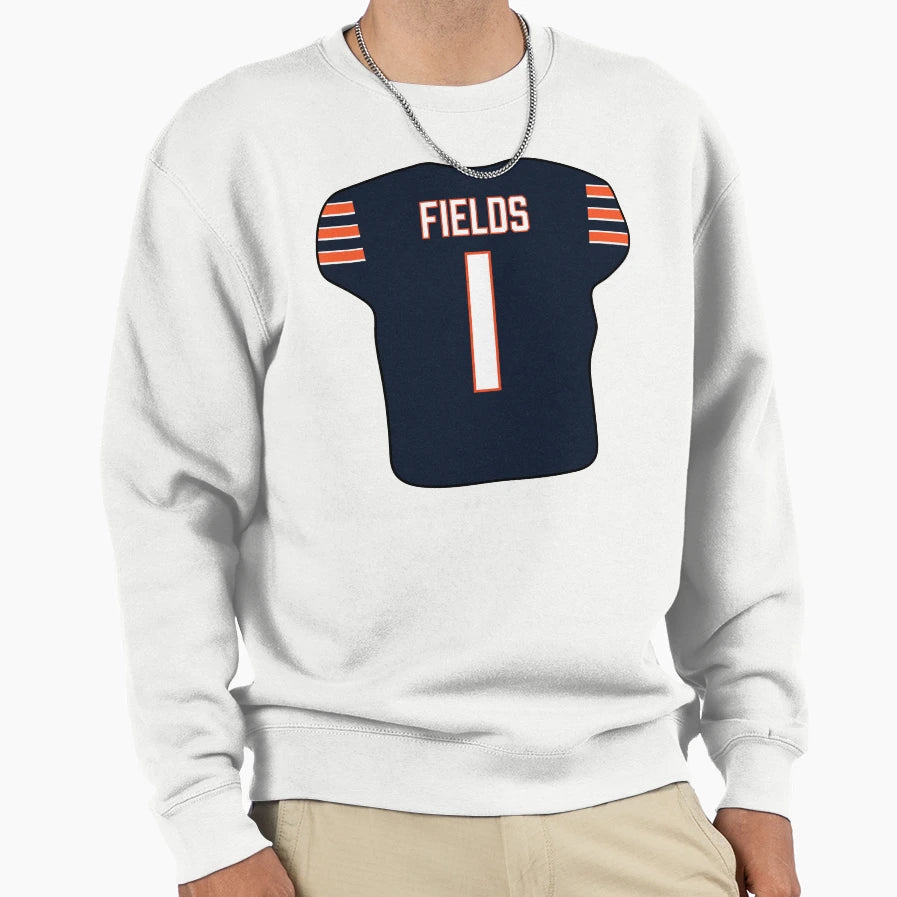 Justin Fields Jersey Sweatshirt - Aesthetic Graphic Unisex - T-Shirt, Sweatshirt, Hoodie