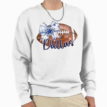 Dallas Football Coquette Bow Sweatshirt - Casual Everyday Wear Unisex - T-Shirt, Sweatshirt, Hoodie