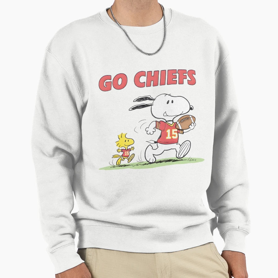 Chiefs Football Snoopy Woodstock Sweatshirt - Unique Graphic for Adults - T-Shirt, Sweatshirt, Hoodie