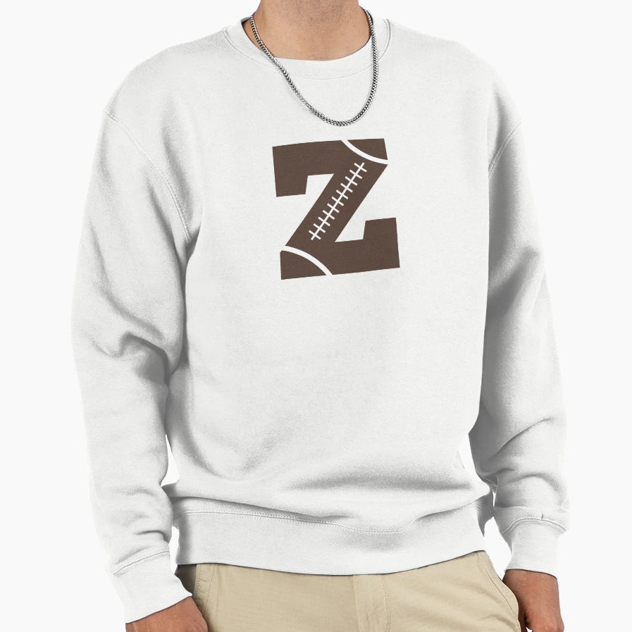 Personalized Football Initial Z Sweatshirt - Novelty Apparel Unisex - T-Shirt, Sweatshirt, Hoodie