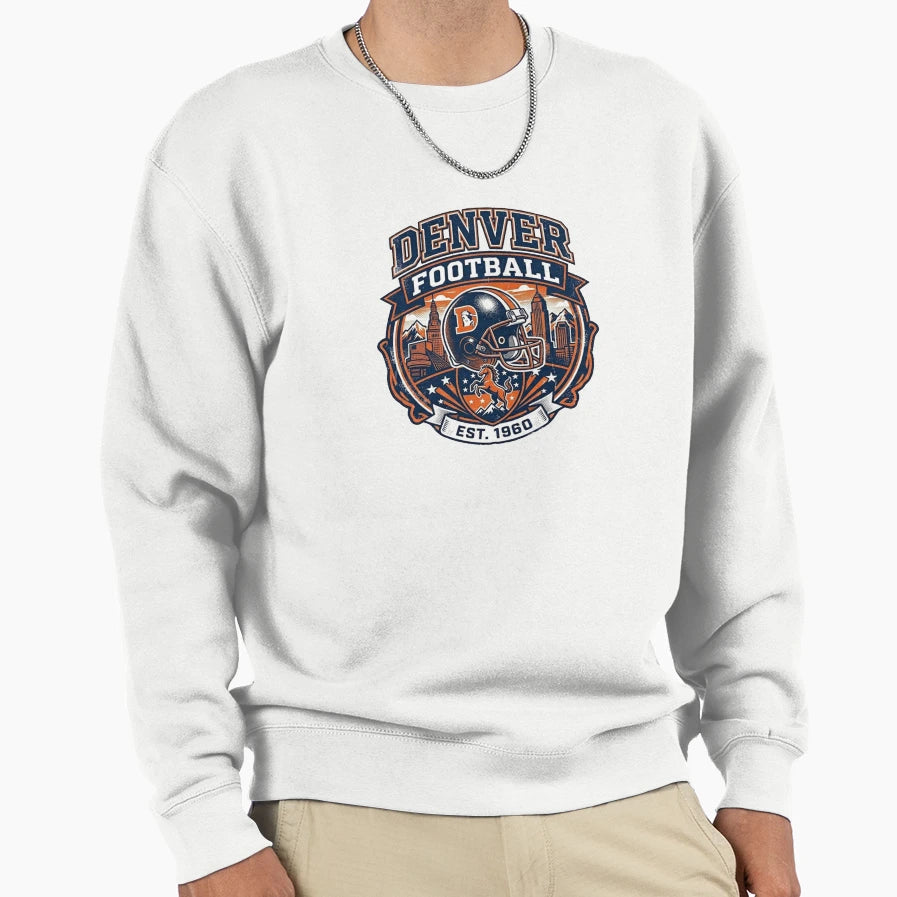 Denver Broncos Sweatshirt - Custom Art Print for Adults - T-Shirt, Sweatshirt, Hoodie