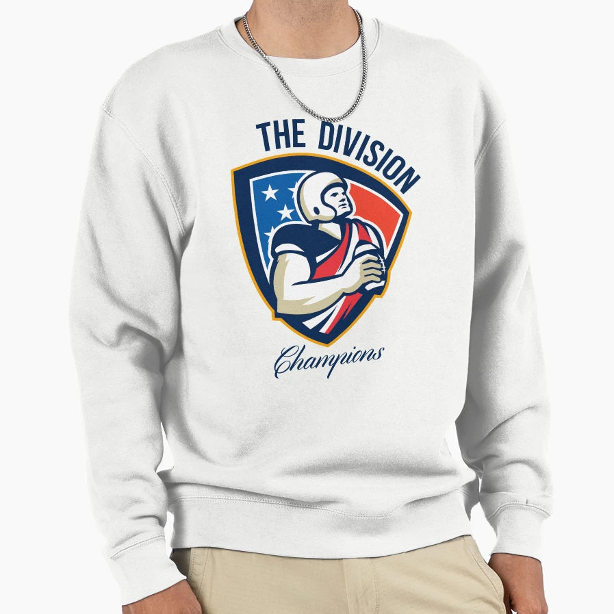 American Football Quarterback Division Sweatshirt - Graphic Print Unisex - T-Shirt, Sweatshirt, Hoodie