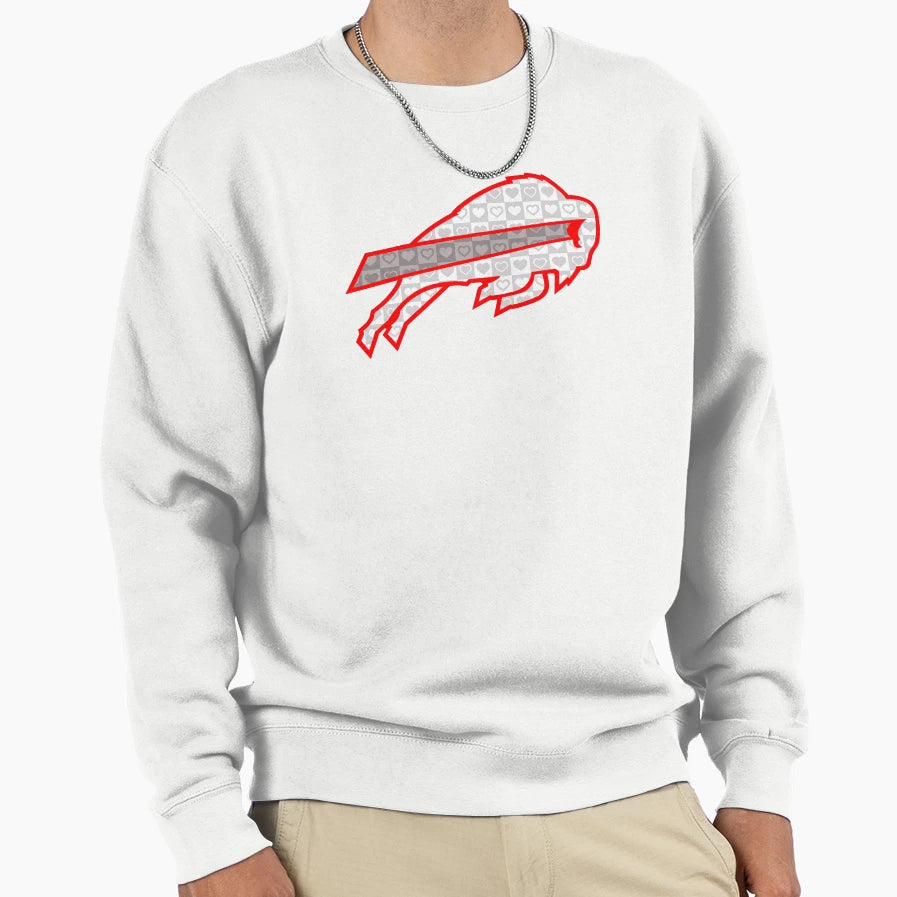 B Mafia Buffalove Wh Gy Rd Sweatshirt - Unique Graphic Unisex - T-Shirt, Sweatshirt, Hoodie