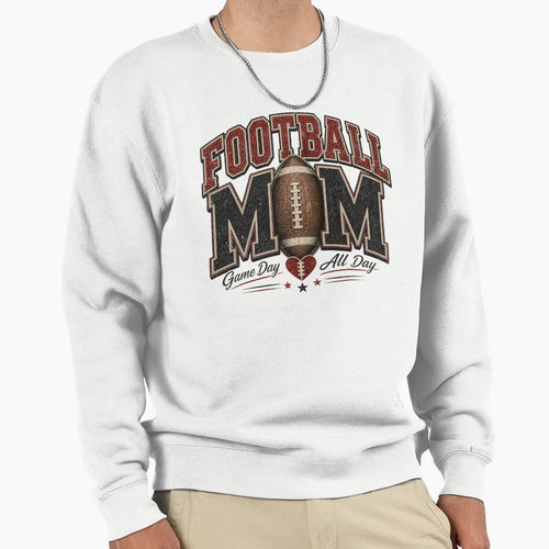 Football Mom Game Day Sweatshirt - Casual Everyday Wear for Adults - T-Shirt, Sweatshirt, Hoodie