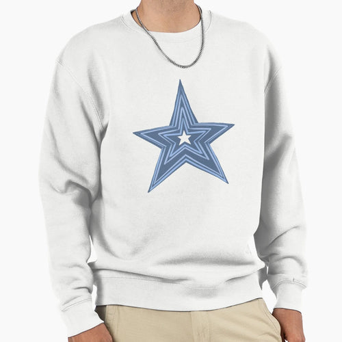 Aesthetic Y2K Blue Star Sweatshirt - Aesthetic Graphic Men Women - T-Shirt, Sweatshirt, Hoodie