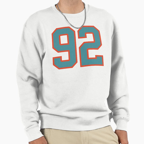 92 Number Aqua Orange Lucky Sports Sweatshirt - Novelty Apparel Men Women - T-Shirt, Sweatshirt, Hoodie