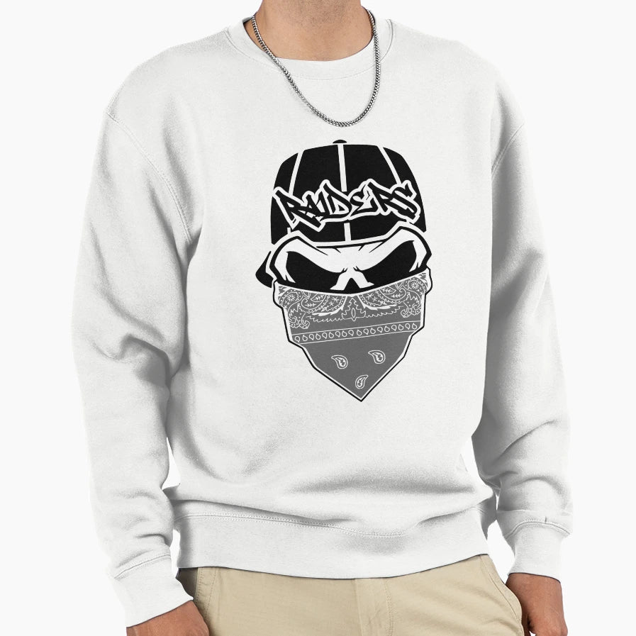 Las Vegas Raiders Skull Bandana Sweatshirt - Unique Graphic Unisex - T-Shirt, Sweatshirt, Hoodie