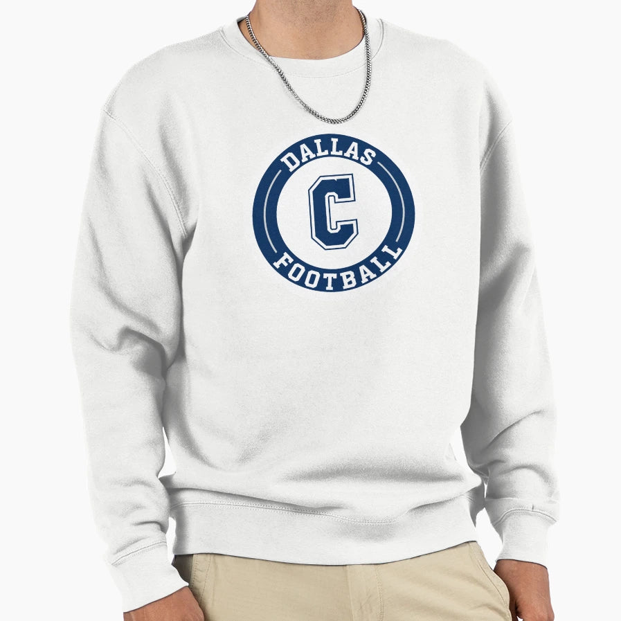Dallas Football Round Badge Sweatshirt - Trendy Graphic Men Women - T-Shirt, Sweatshirt, Hoodie