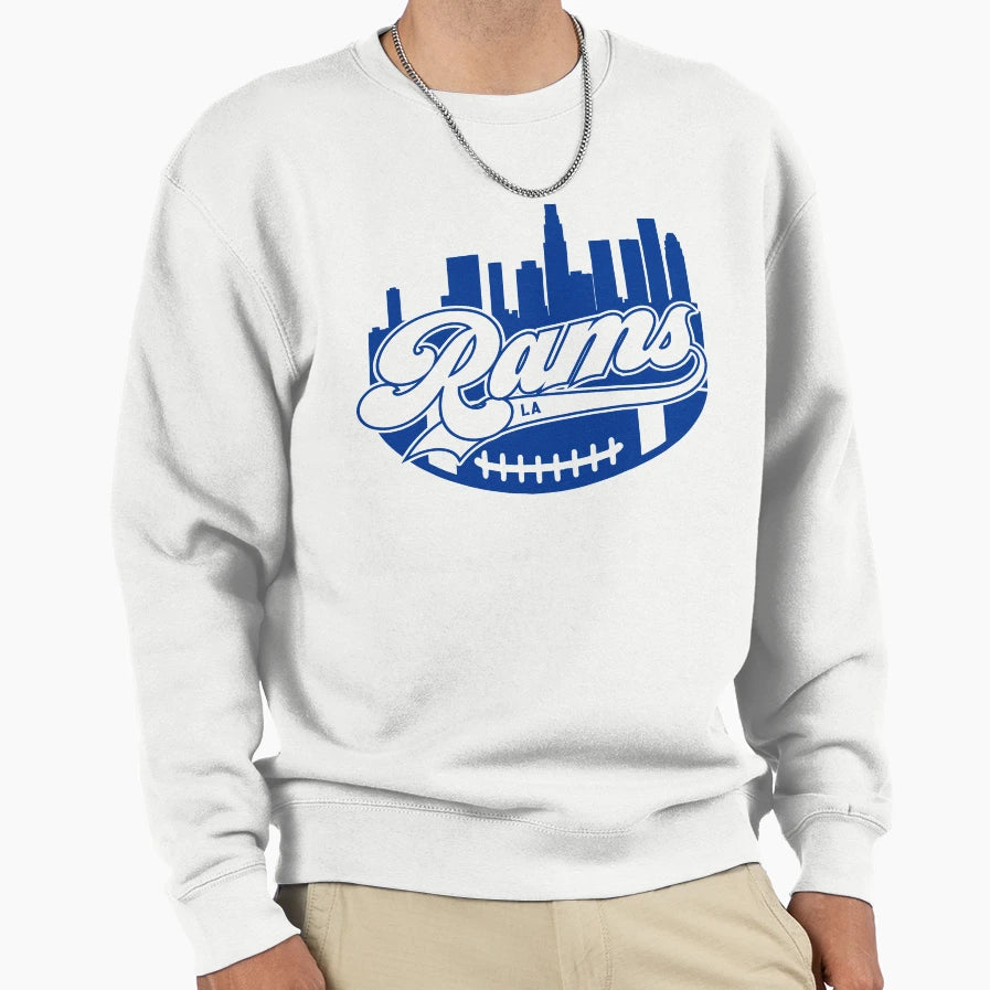 Rams Rams Football Rams Skyline Sweatshirt - Casual Everyday Wear Unisex - T-Shirt, Sweatshirt, Hoodie