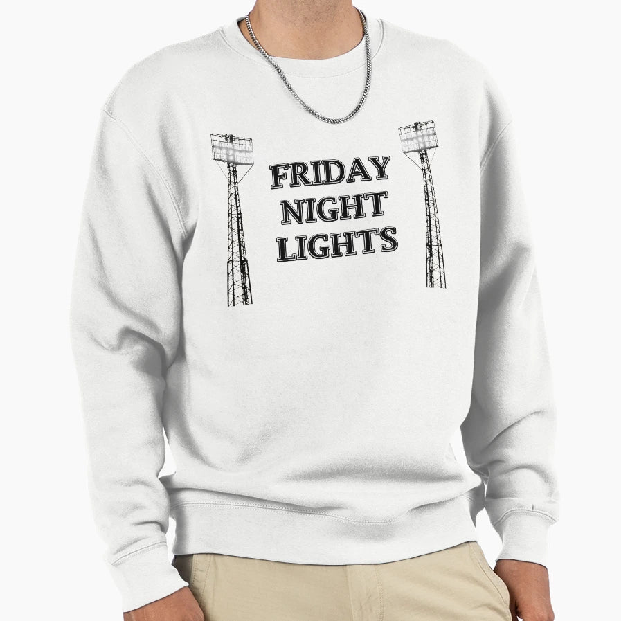 Black And White Friday Night Lights Sweatshirt - Unique Graphic for Adults - T-Shirt, Sweatshirt, Hoodie