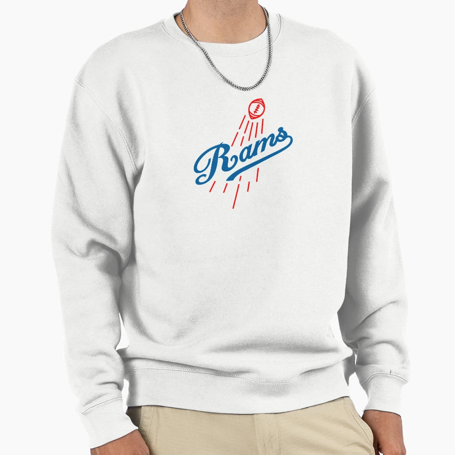 Home Run Rams Blue Red Sweatshirt - Fun Novelty Design Unisex - T-Shirt, Sweatshirt, Hoodie