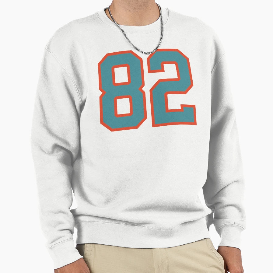 82 Number Aqua Orange Lucky Sweatshirt - Casual Everyday Wear for Adults - T-Shirt, Sweatshirt, Hoodie