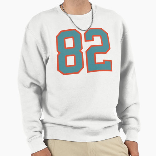 82 Number Aqua Orange Lucky Sweatshirt - Casual Everyday Wear for Adults - T-Shirt, Sweatshirt, Hoodie
