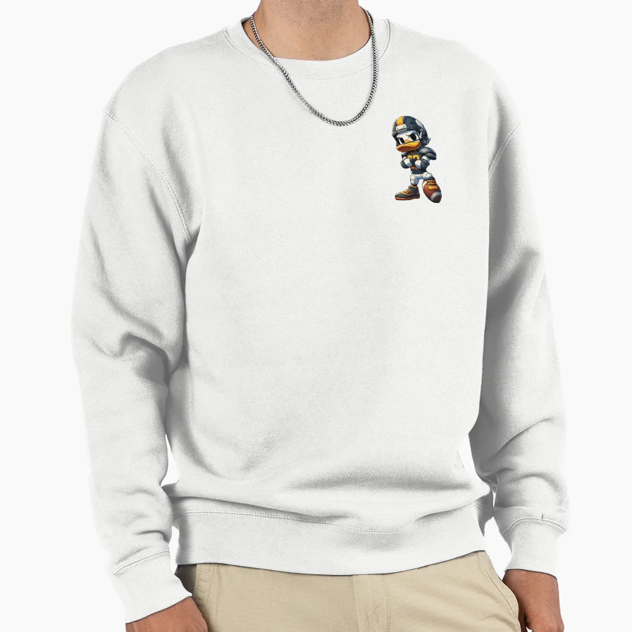 Tough Football Duck Mascot Armor Sweatshirt - Casual Everyday Wear Unisex - T-Shirt, Sweatshirt, Hoodie