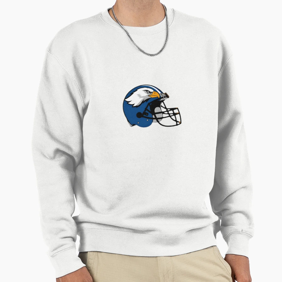 American Football Helmet Eagle Crest Sweatshirt - Unique Graphic Unisex - T-Shirt, Sweatshirt, Hoodie