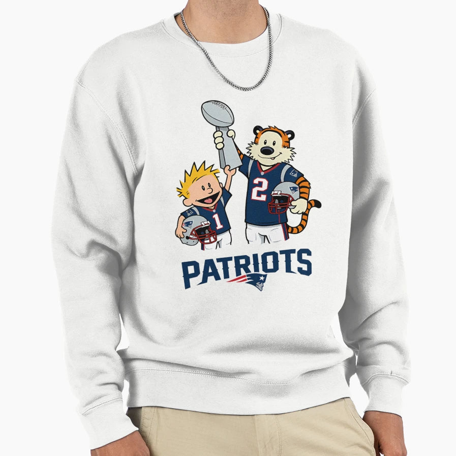 Funny Calvin And Hobbes Football Sweatshirt - Streetwear Style for Adults - T-Shirt, Sweatshirt, Hoodie