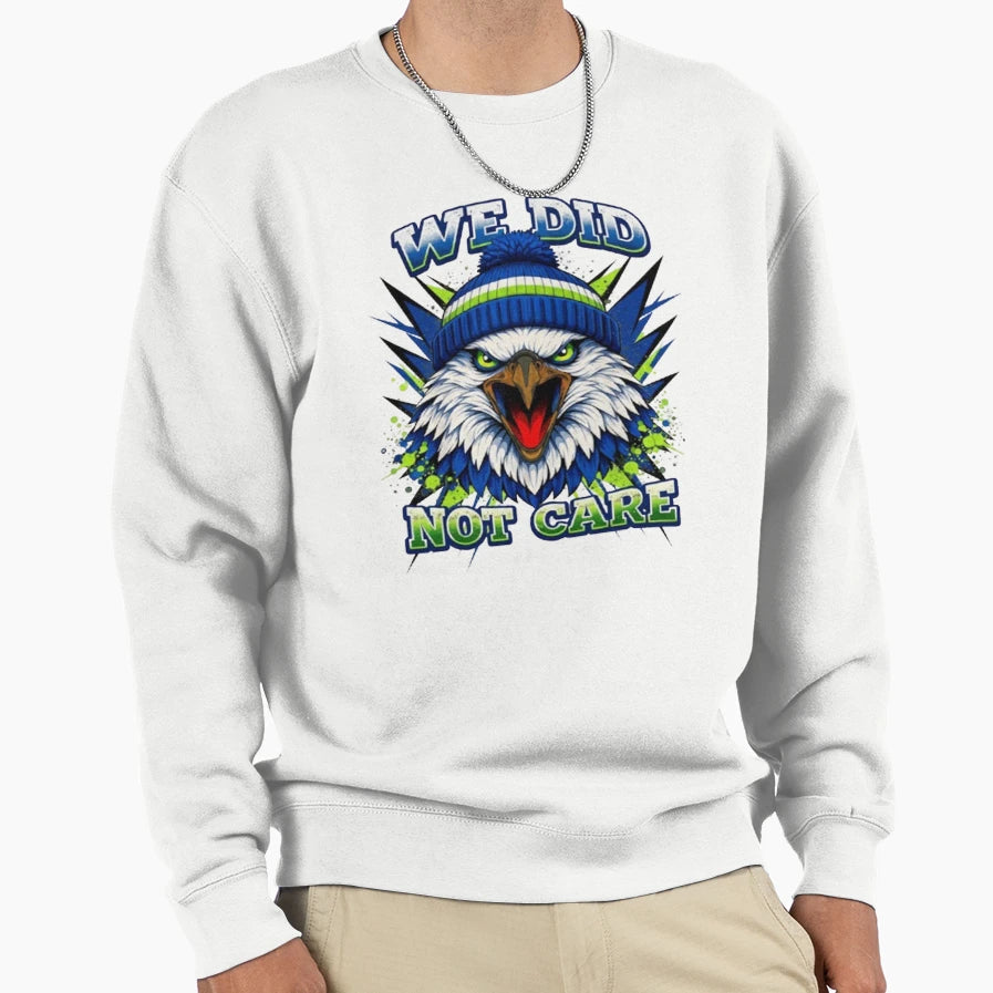 We Did Not Care Osprey Football Mascot Sweatshirt - Unique Graphic Unisex - T-Shirt, Sweatshirt, Hoodie