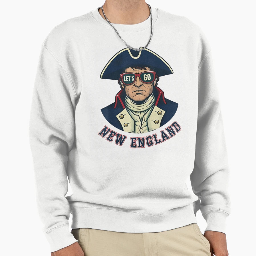 Patriotic New England Sweatshirt - Custom Art Print for Adults - T-Shirt, Sweatshirt, Hoodie