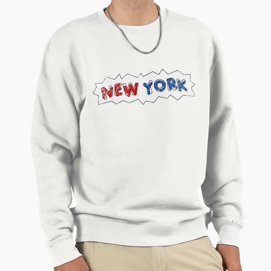 New York State City Usa America Sweatshirt - Casual Everyday Wear Men Women - T-Shirt, Sweatshirt, Hoodie