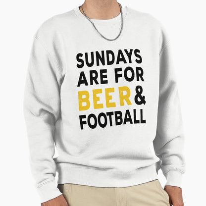 Sundays Are Beer And Football Sweatshirt - Aesthetic Graphic Unisex - T-Shirt, Sweatshirt, Hoodie