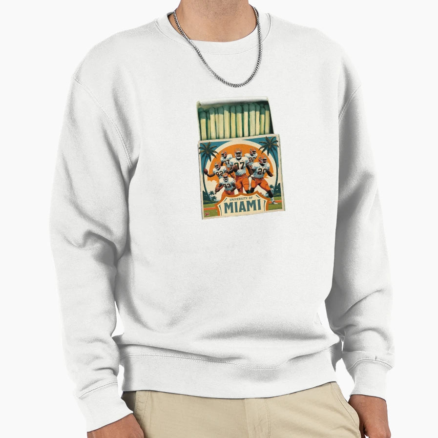 University Miami Hurricanes Sweatshirt - Minimalist Print for Adults - T-Shirt, Sweatshirt, Hoodie