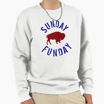 Buffalo Football Sunday Funday Sweatshirt - Custom Art Print for Adults - T-Shirt, Sweatshirt, Hoodie