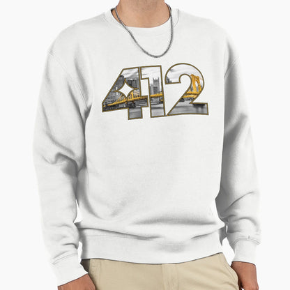 412 Pittsburgh Skyline Sweatshirt - Aesthetic Graphic Men Women - T-Shirt, Sweatshirt, Hoodie