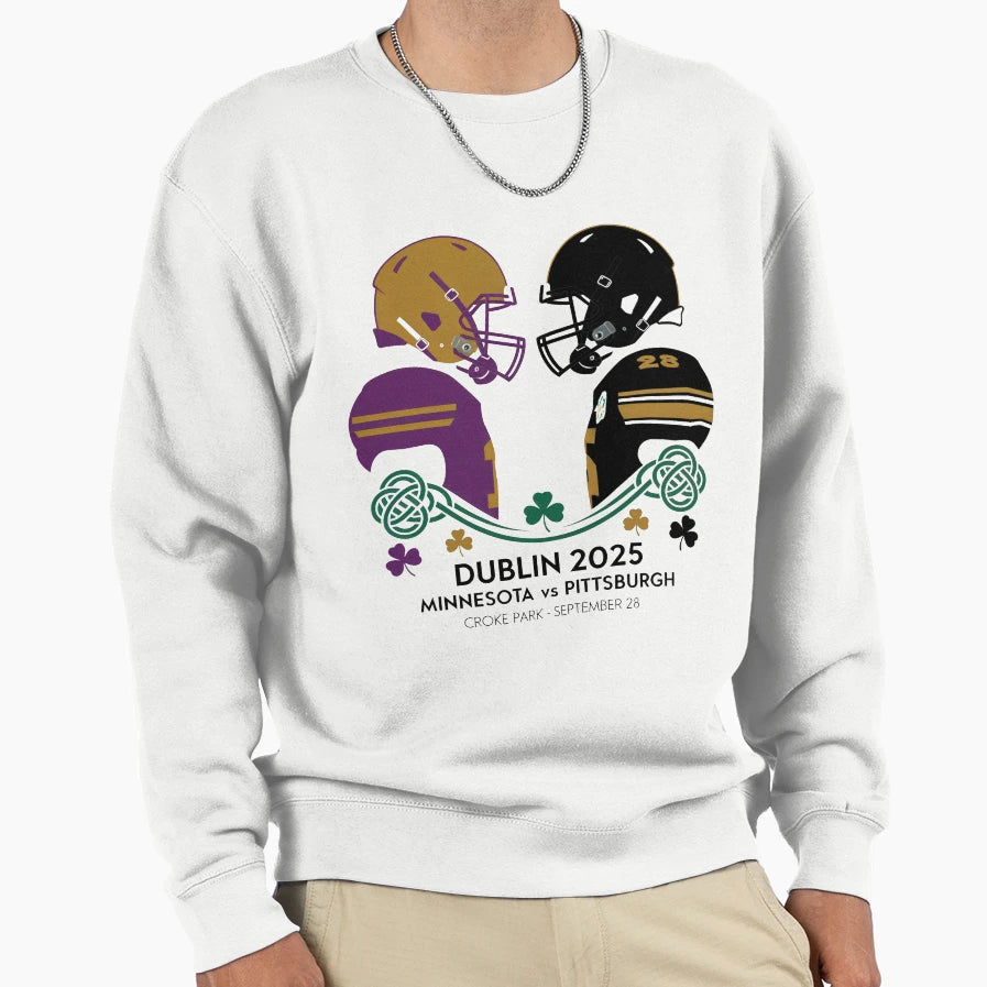 Minnesota V Pittsburgh Dublin Sweatshirt - Trendy Graphic for Adults - T-Shirt, Sweatshirt, Hoodie