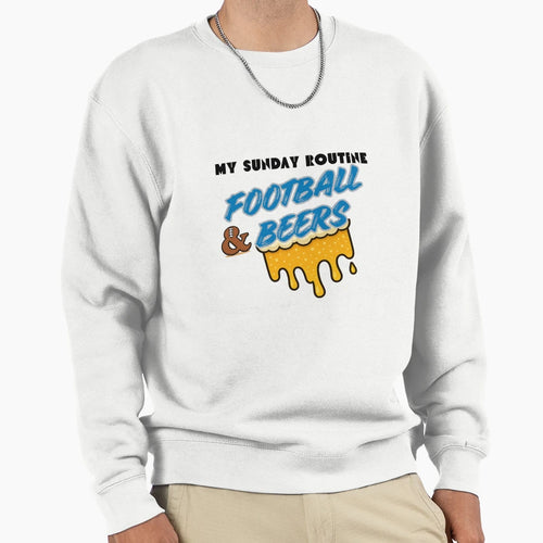 Detroit Lions My Sunday Routine Sweatshirt - Fun Novelty Design Men Women - T-Shirt, Sweatshirt, Hoodie