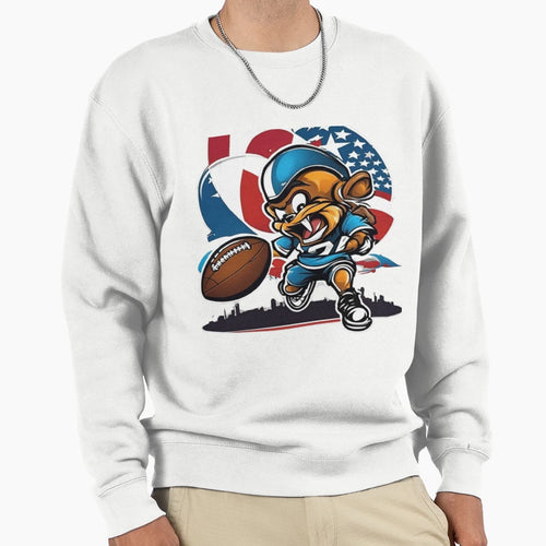 Cartoon Character Playing Sweatshirt - Casual Everyday Wear for Adults - T-Shirt, Sweatshirt, Hoodie