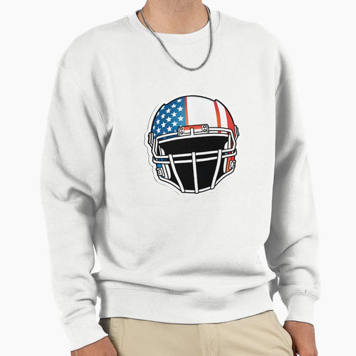 Usa American Football Helmet Sweatshirt - Aesthetic Graphic for Adults - T-Shirt, Sweatshirt, Hoodie