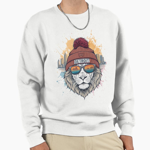 Detroit Lion Sweatshirt - Fun Novelty Design Men Women - T-Shirt, Sweatshirt, Hoodie