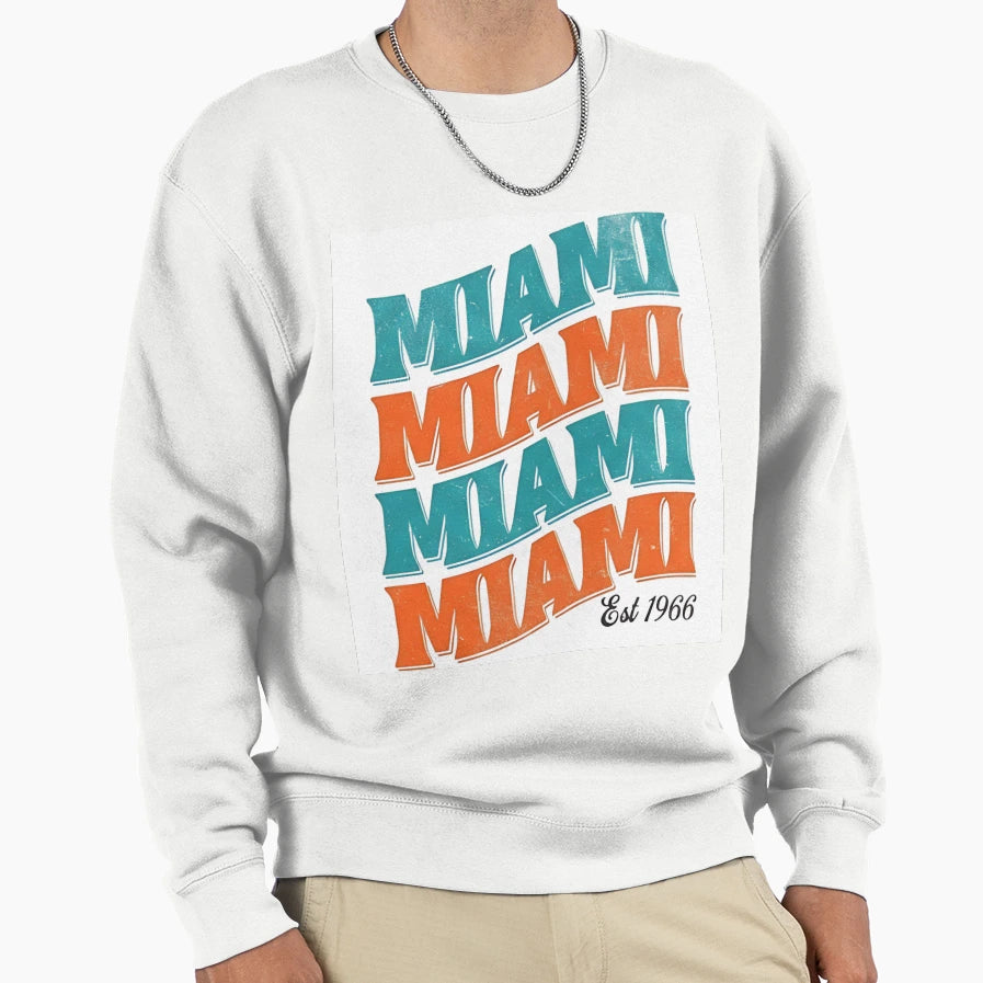 Miami Dolphins Sweatshirt - Minimalist Print Men Women - T-Shirt, Sweatshirt, Hoodie