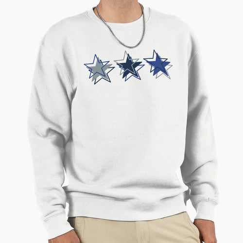 Dallas Cowboys Pattern White Background Sweatshirt - Trendy Graphic Unisex - T-Shirt, Sweatshirt, Hoodie