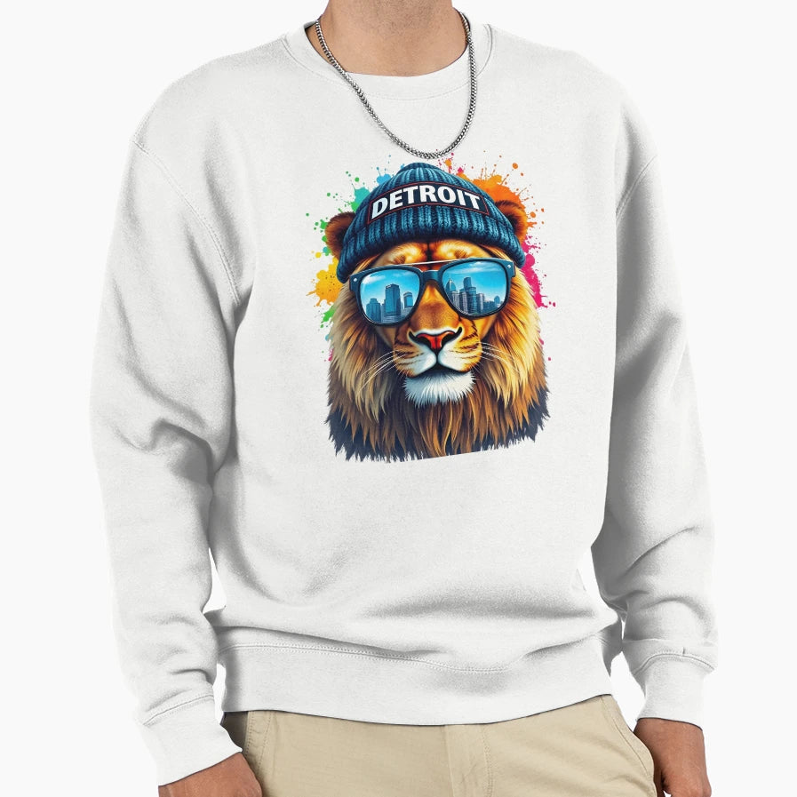 Detroit Lion Sweatshirt - Streetwear Style Men Women - T-Shirt, Sweatshirt, Hoodie