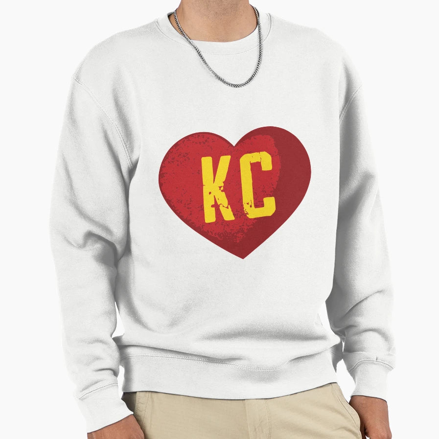 I Love Kansas City Heart Kc Sweatshirt - Casual Everyday Wear for Adults - T-Shirt, Sweatshirt, Hoodie